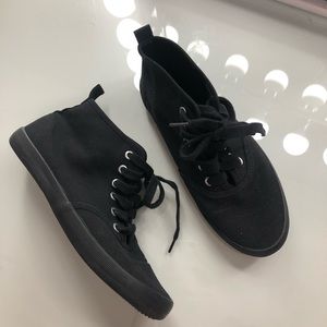 Mid top black sneakers